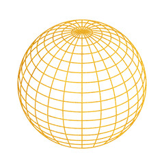 Earth globe grid gold png