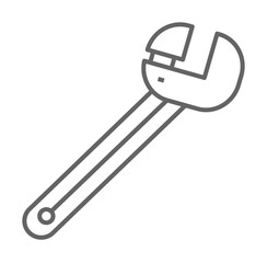Plumber, wrench icon. Element of plumber icon. Thin line icon for website design and development, app development. Premium icon