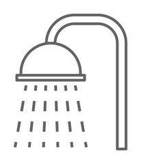 Plumber, shower icon. Element of plumber icon. Thin line icon for website design and development, app development. Premium icon