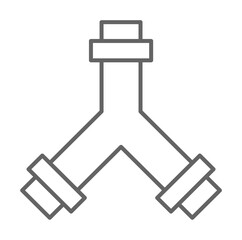 Plumber, pipe, valve icon. Element of plumber icon. Thin line icon for website design and development, app development. Premium icon