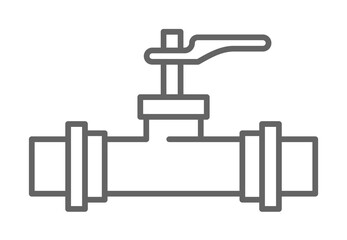 Plumber, valve, water icon. Element of plumber icon. Thin line icon for website design and development, app development. Premium icon