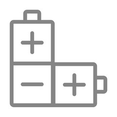 Batteries line icon. Element of pollution icon
