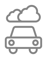 Car, smoke line icon. Element of pollution icon