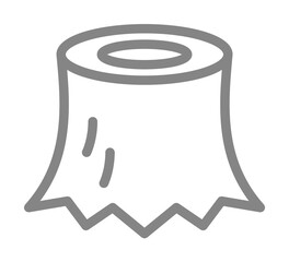 Forest, destruction line icon. Element of pollution icon