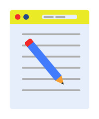 electronic writing colored icon