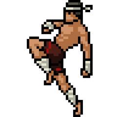 pixel art muay thai knee