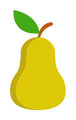 pear colored illustration. Element of colored food icon for mobile concept and web apps. Detailed pear icon can be used for web and mobile