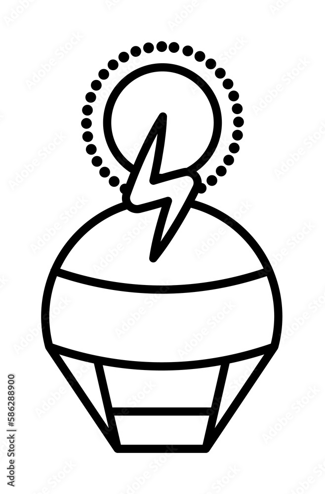 Aufkleber robotic, energy icon. element of robotics engineering for mobile concept and web apps icon. thin lin
