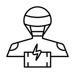 robot battery icon. Element of robotics engineering for mobile concept and web apps icon. Thin line icon for website design and development, app development. Premium icon