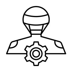 robot configuration icon. Element of robotics engineering for mobile concept and web apps icon. Thin line icon for website design and development, app development. Premium icon