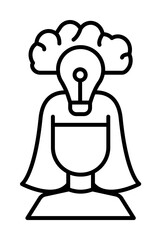 girl creative icon. Element of robotics engineering for mobile concept and web apps icon. Thin line icon for website design and development, app development. Premium icon
