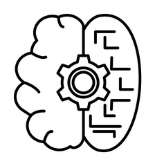 artificial, brain icon. Element of robotics engineering for mobile concept and web apps icon. Thin line icon for website design and development, app development. Premium icon
