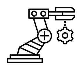 assembly, hand icon. Element of robotics engineering for mobile concept and web apps icon. Thin line icon for website design and development, app development. Premium icon