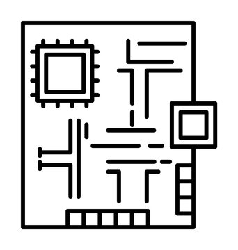 electronic, protoboard icon. Element of robotics engineering for mobile concept and web apps icon. Thin line icon for website design and development, app development. Premium icon