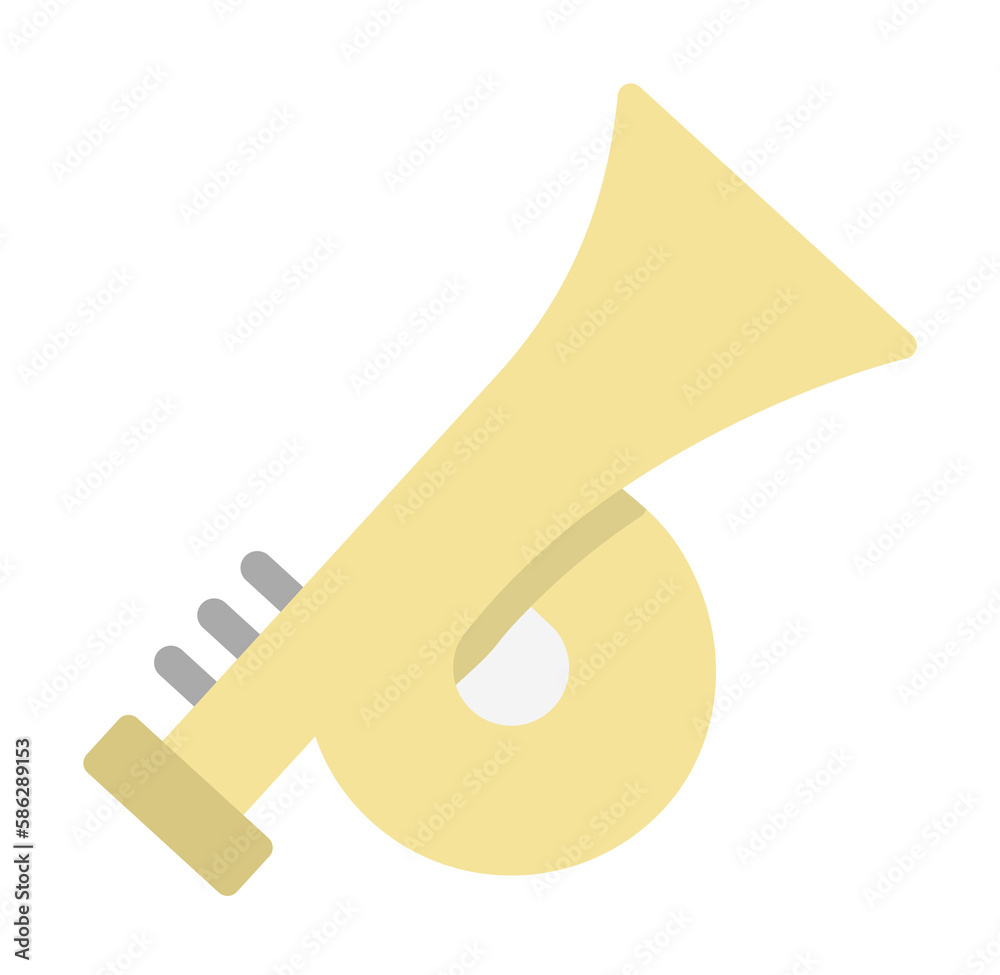 Poster bugle icon. simple color elements of rock n roll icons for ui and ux, website or mobile application