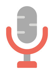 Microphone icon. Simple color elements of rock n roll icons for ui and ux, website or mobile application
