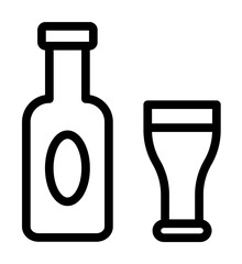 Drinks, goblet icon. Simple line, outline elements of rock n roll icons for ui and ux, website or mobile application