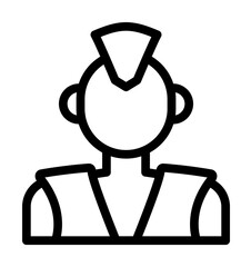 Musician icon. Simple line, outline elements of rock n roll icons for ui and ux, website or mobile application