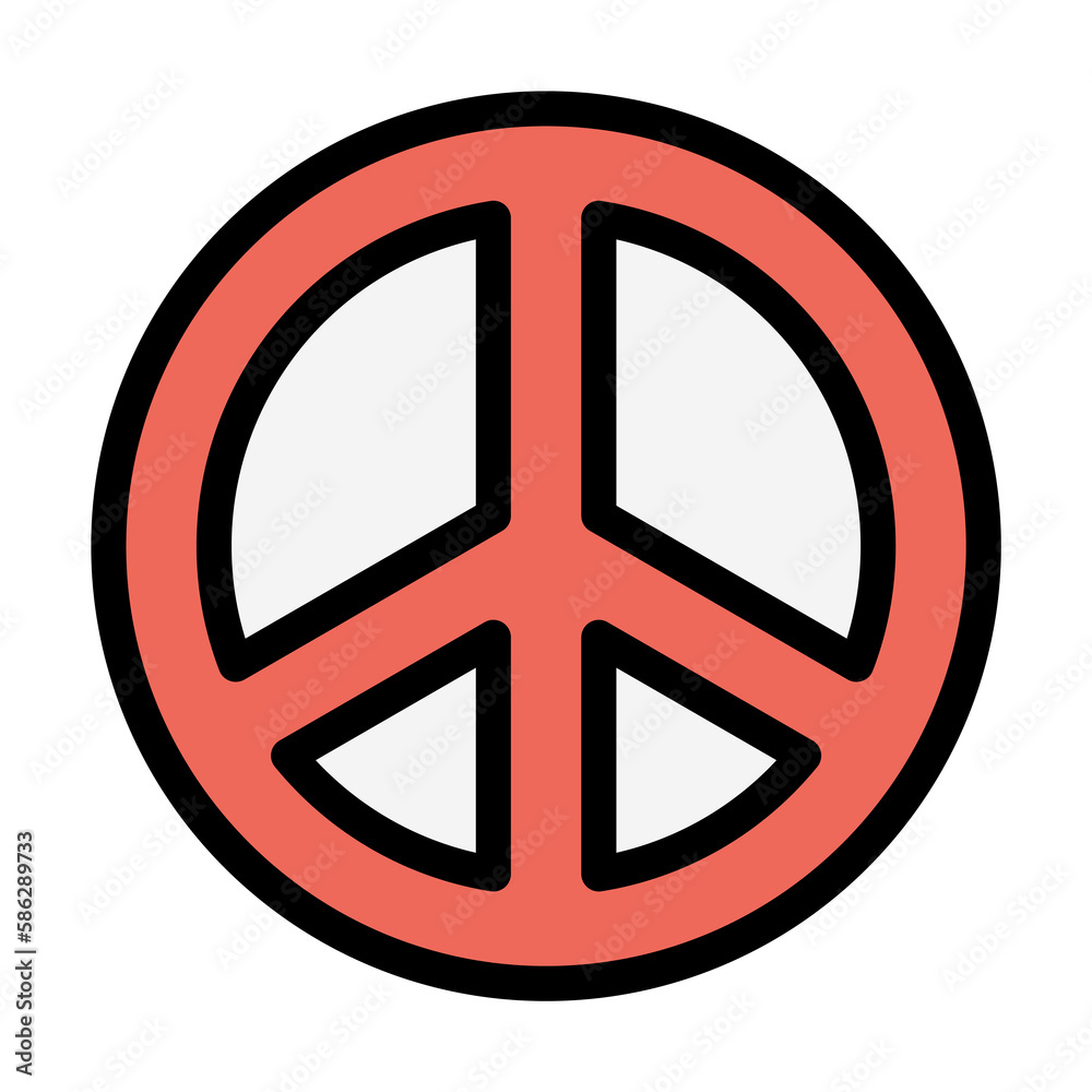 Aufkleber circular icon. simple color with outline elements of rock n roll icons for ui and ux, website or mob