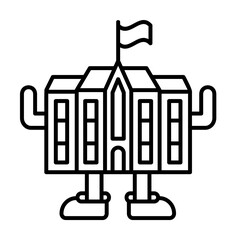 School building education icon. Element of school