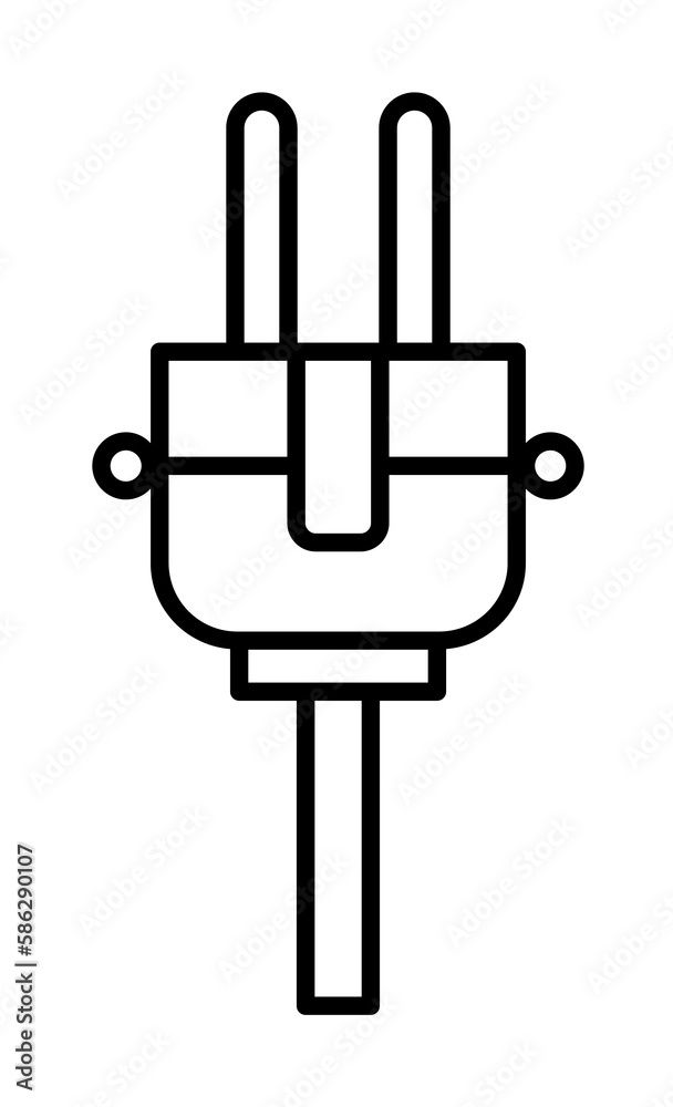 Aufkleber smart plug icon. element of smart house icon for mobile concept and web apps. thin line smart plug i
