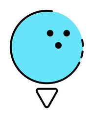 Golf ball, sport, leisure icon. Element of color sport icon. Premium quality graphic design icon. Signs and symbols collection icon for websites, web design, mobile app