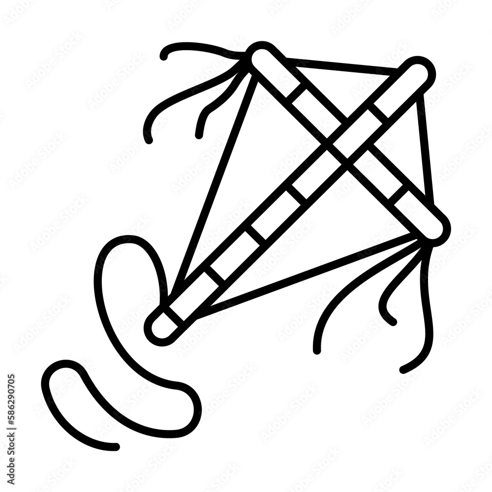 Poster kite icon. simple line, outline elements of spring icons for ui and ux, website or mobile applicatio