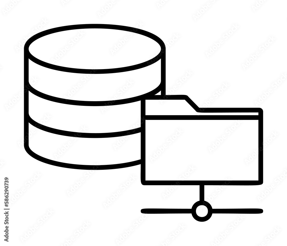 Aufkleber data center icon. element of sturt up icon for mobile concept and web apps. thin line data center ic