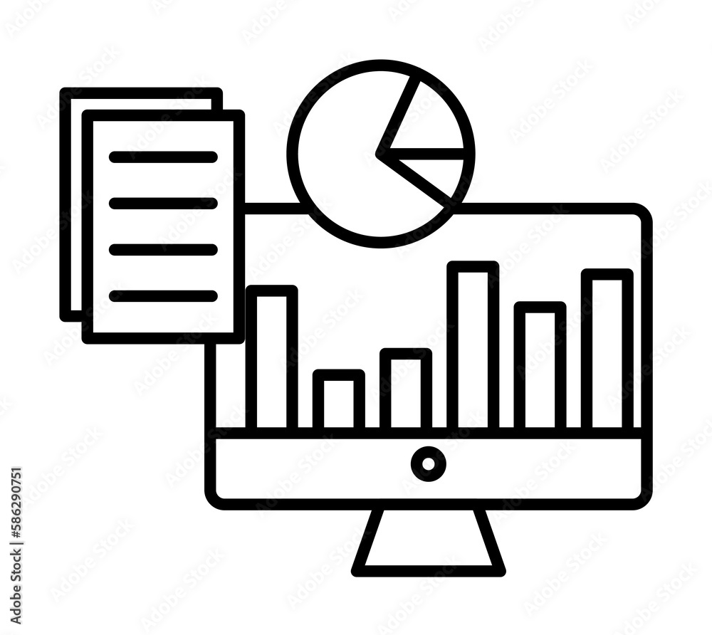 Aufkleber reports icon. element of sturt up icon for mobile concept and web apps. thin line reports icon can b