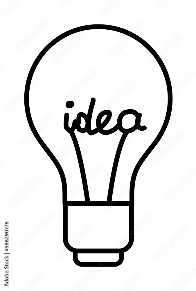 Aufkleber idea icon. element of sturt up icon for mobile concept and web apps. thin line idea icon can be used