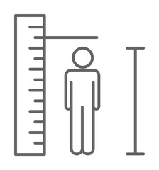 Growth measurement icon. Element of swimming poll thin line icon