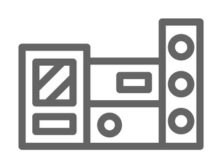 Obraz premium Home theatre icon. Element of theatre icon. Thin line icon for website design and development, app development. Premium icon