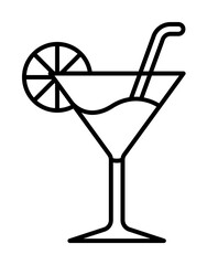 Cocktail, travel, goblet icon. Simple line, outline elements of tourism for ui and ux, website or mobile application