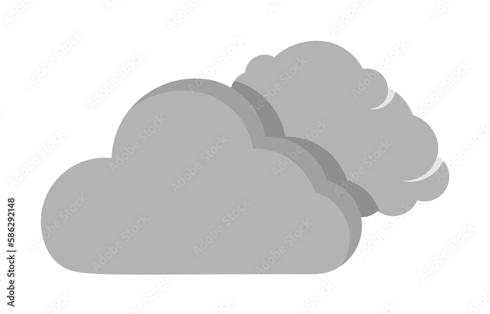 Poster cloud swarm icon. simple line, outline of two color weather icons for ui and ux, website or mobile a