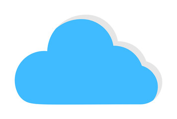 Cloud icon. Simple line, outline of two color weather icons for ui and ux, website or mobile application
