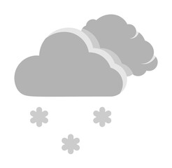Cloud swarm snow snowflakes icon. Simple line, outline of two color weather icons for ui and ux, website or mobile application