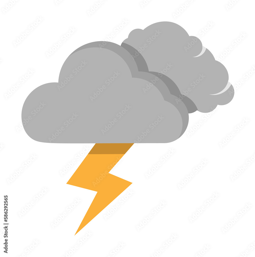 Aufkleber cloud swarm lightning icon. simple line, outline of two color weather icons for ui and ux, website o