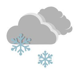 Cloud swarm snow snowflakes icon. Simple line, outline of two color weather icons for ui and ux, website or mobile application