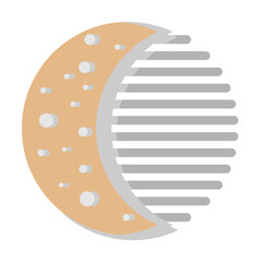 Moon descending icon. Simple line, outline of two color weather icons for ui and ux, website or mobile application