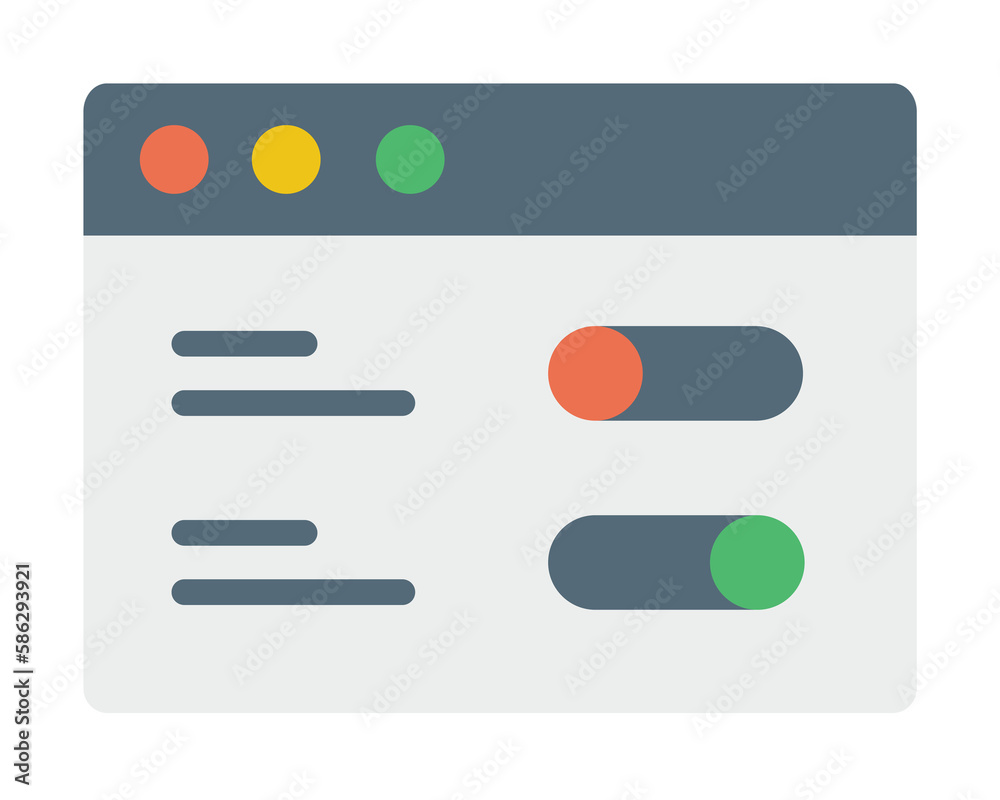 Aufkleber browser, web site, setting icon. simple color elements of internet explorer icons for ui and ux, web