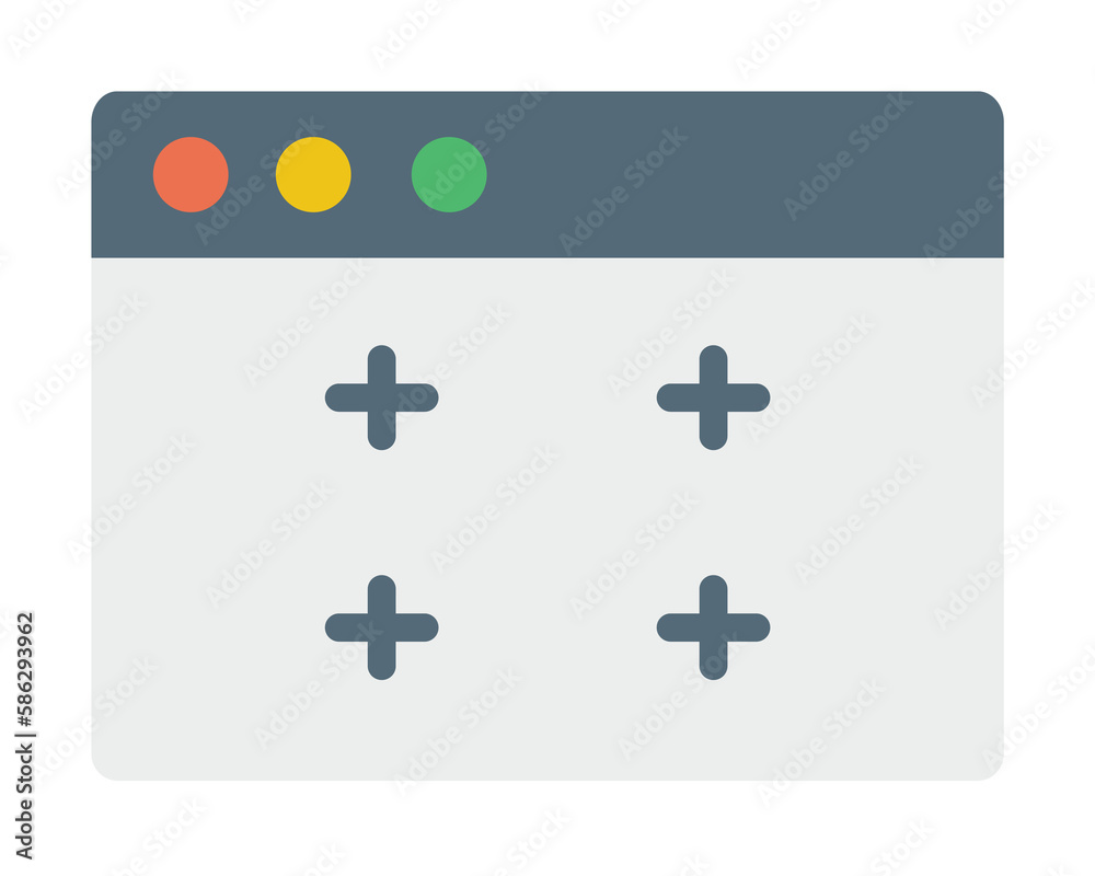 Poster browser, web site, interface icon. simple color elements of internet explorer icons for ui and ux, w