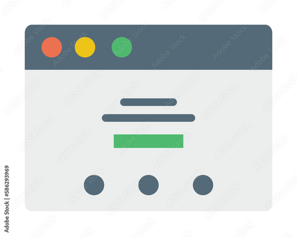 Poster browser, web site, interface icon. simple color elements of internet explorer icons for ui and ux, w