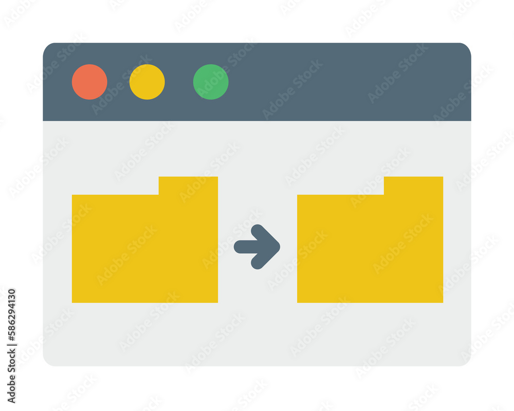 Poster browser, web site, folder icon. simple color elements of internet explorer icons for ui and ux, webs