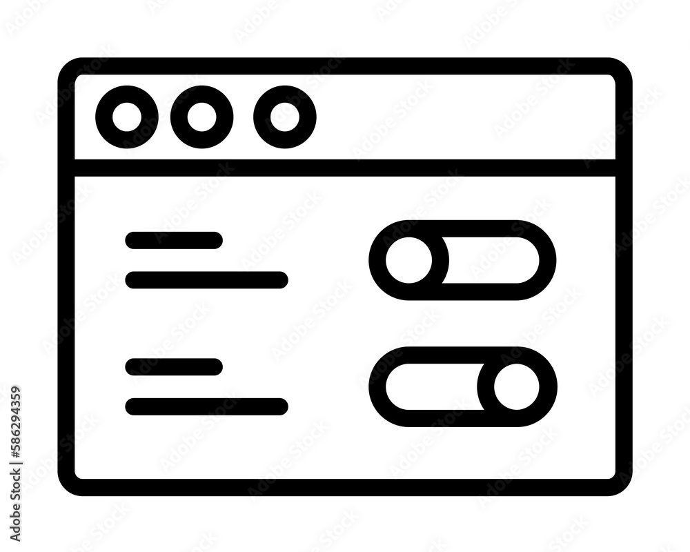 Poster browser, web site, setting icon. simple line, outline elements of internet explorer icons for ui and