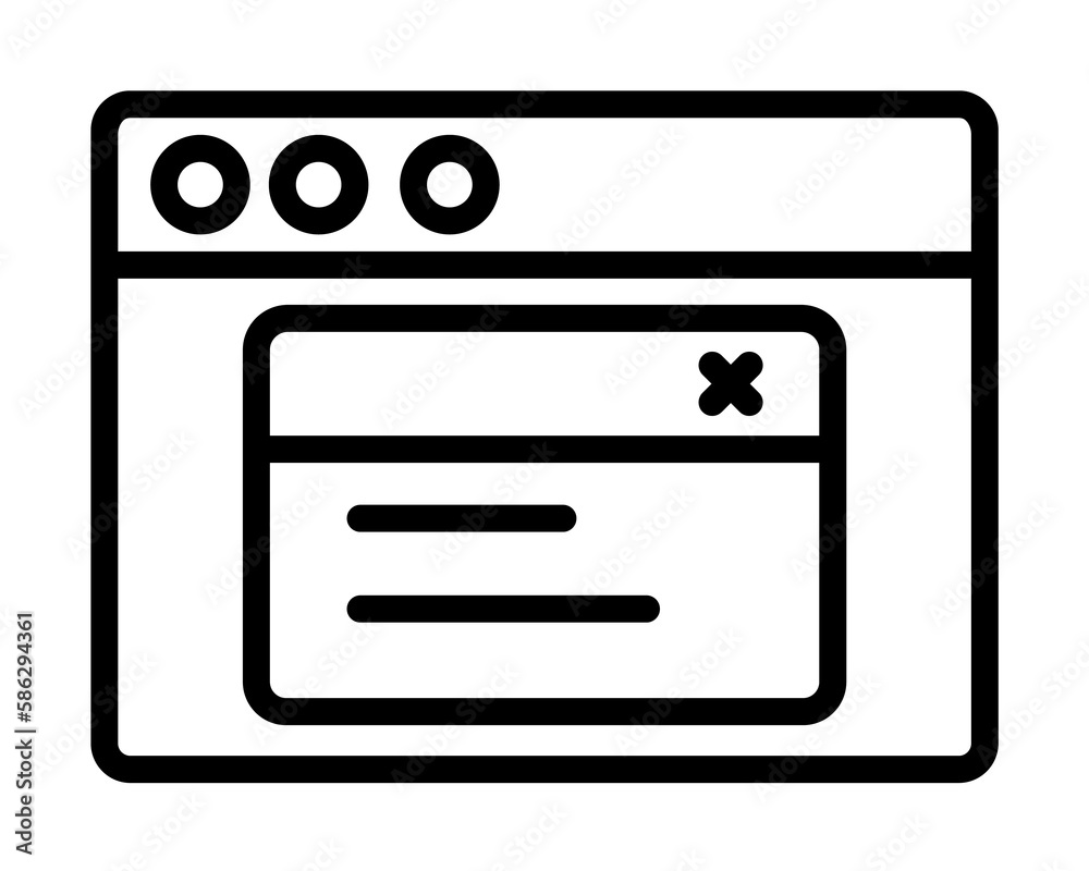 Poster browser, web site, interface icon. simple line, outline elements of internet explorer icons for ui a