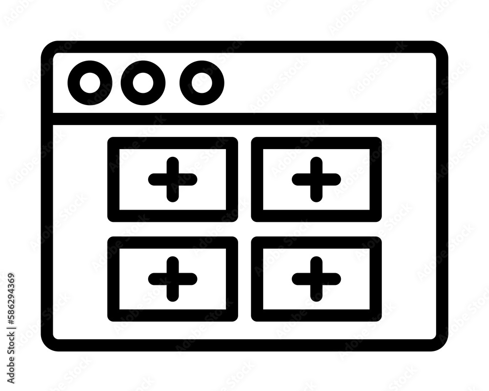 Poster browser, web site, interface icon. simple line, outline elements of internet explorer icons for ui a