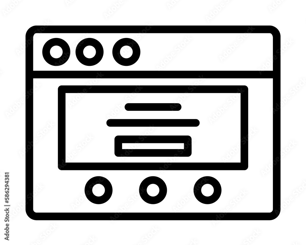 Poster browser, web site, interface icon. simple line, outline elements of internet explorer icons for ui a