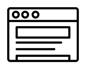 Browser, web site, interface icon. Simple line, outline elements of internet explorer icons for ui and ux, website or mobile application