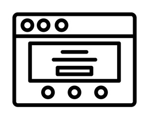 Browser, web site, interface icon. Simple line, outline elements of internet explorer icons for ui and ux, website or mobile application