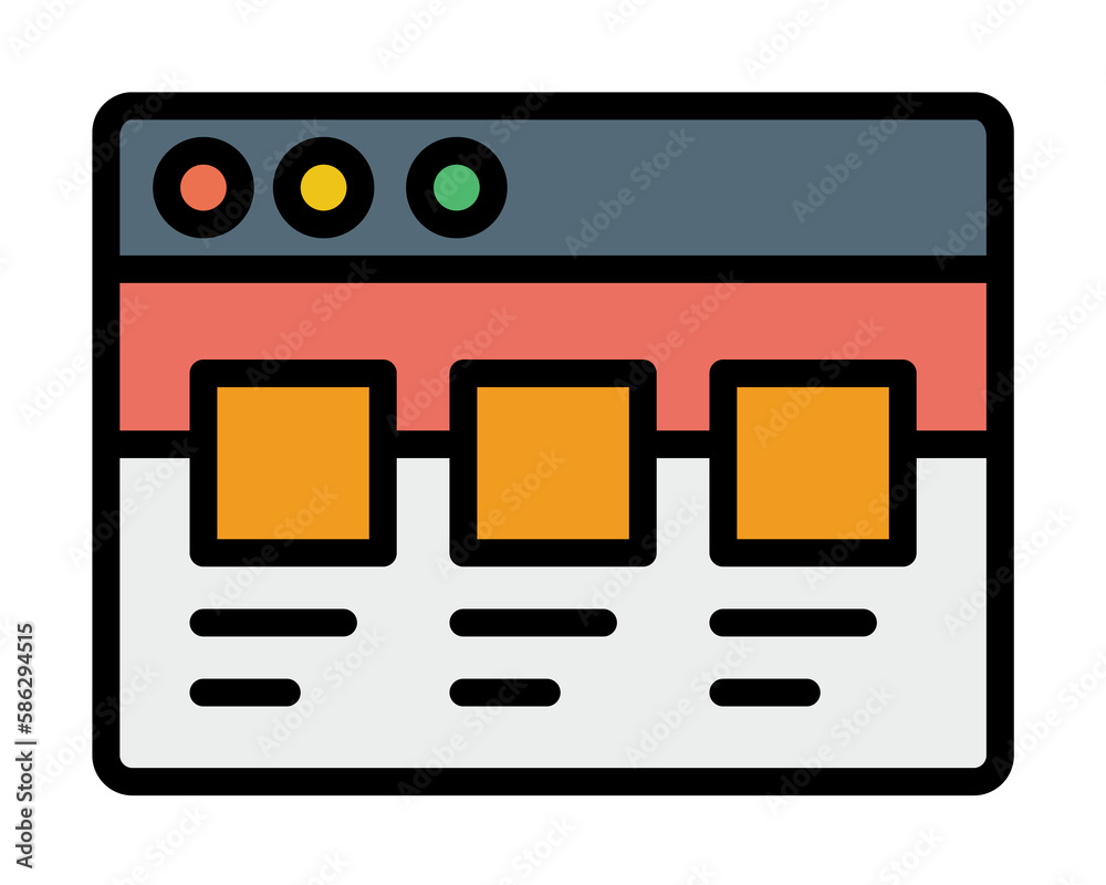 Poster browser, web site, interface icon. simple color with outline elements of internet explorer icons for